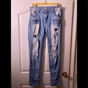 Blue topic distress blue Jean